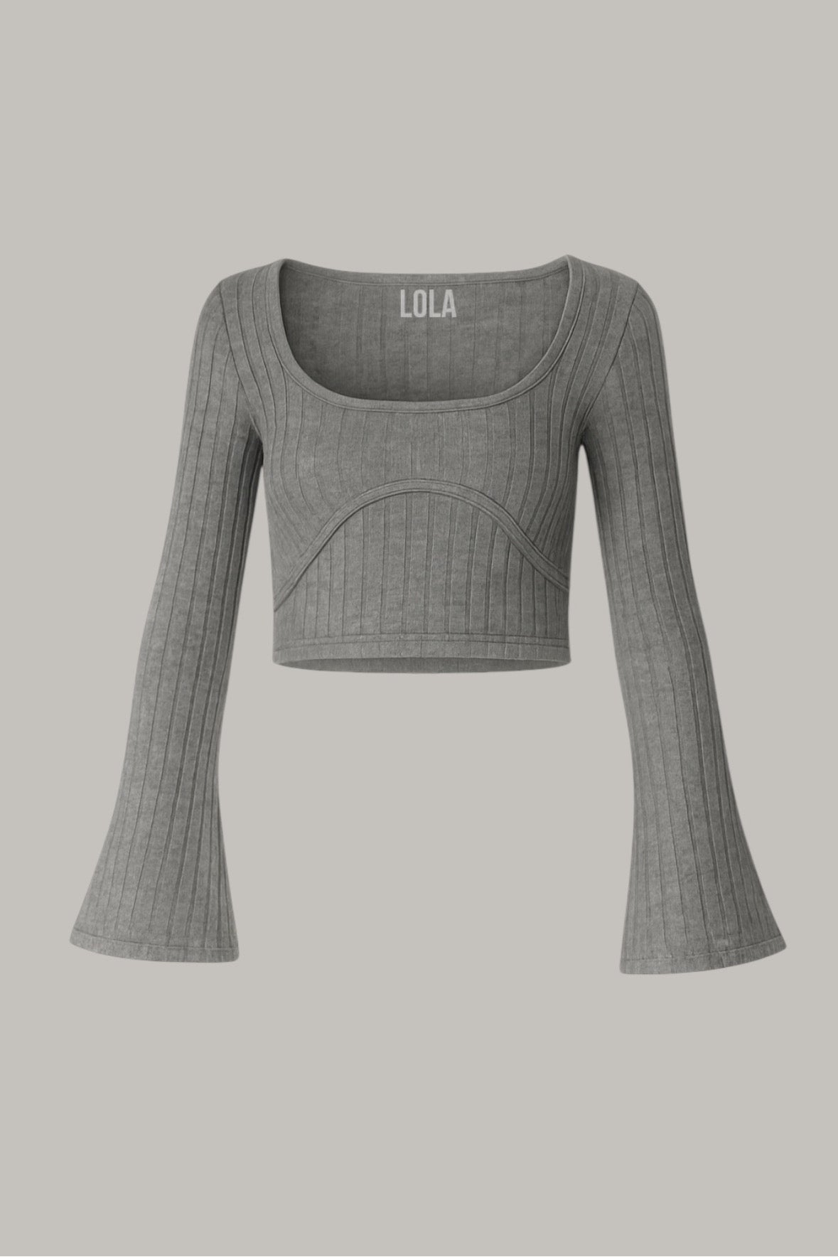 Grey Korseli Crop