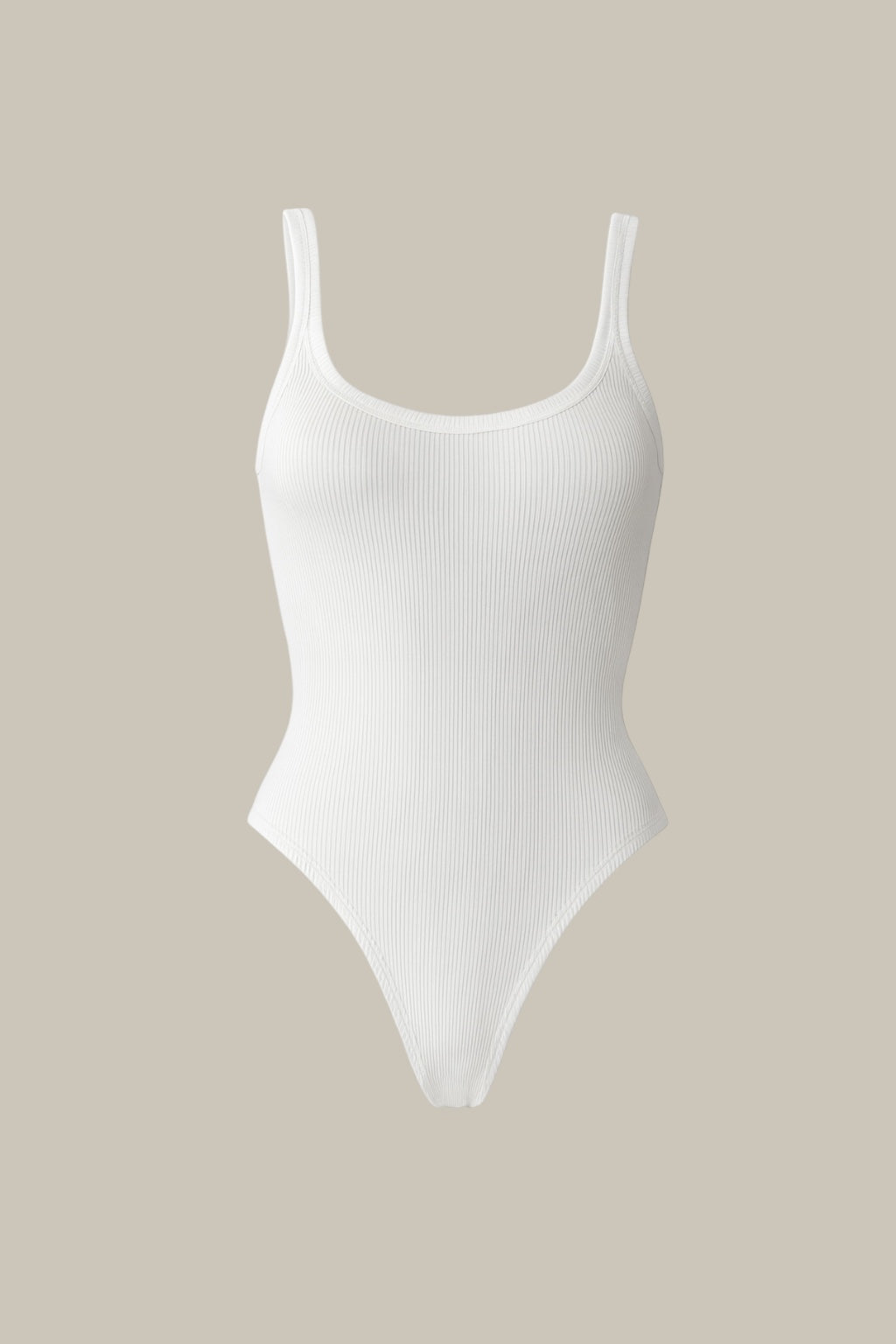 White Kolsuz Fitilli Zıbınlı Body