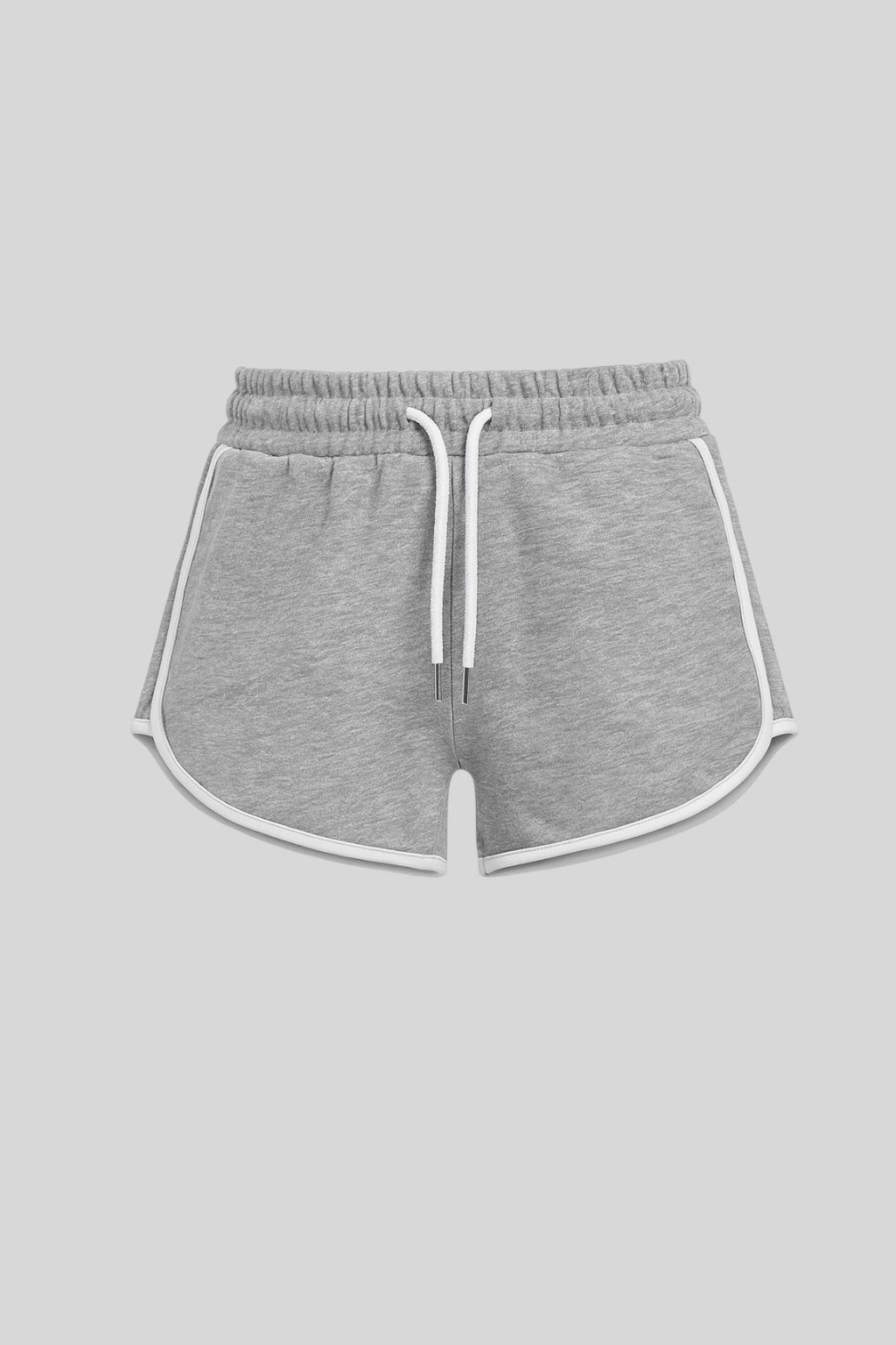 Grey Beyaz Şeritli Mini Şort