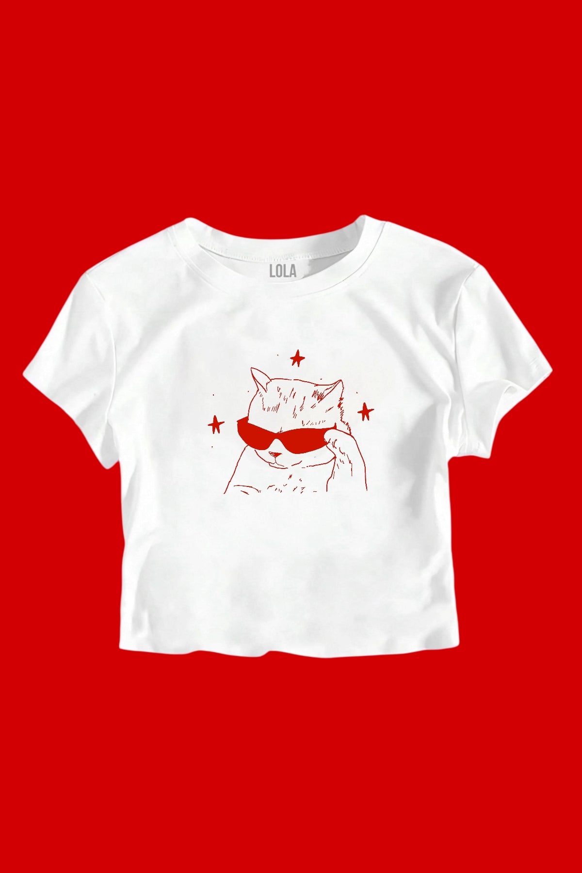 Red Cat Baby Tee