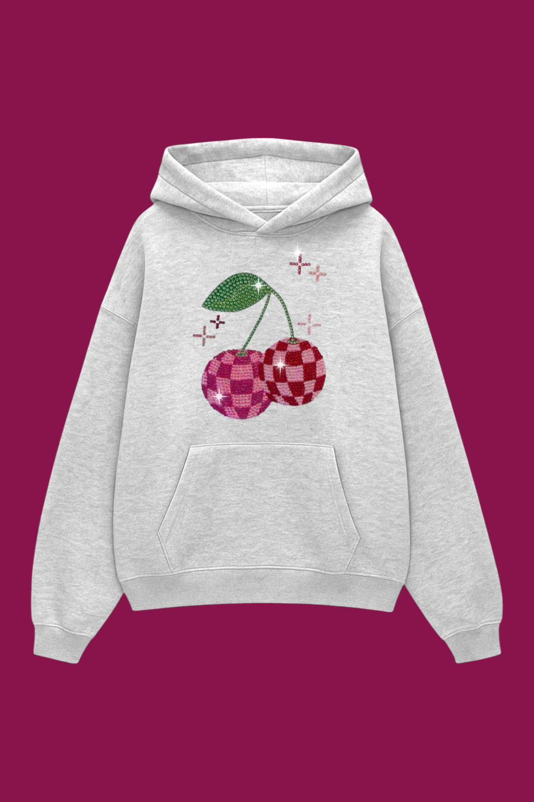 Grey Cherry Taşlı Sweatshirt