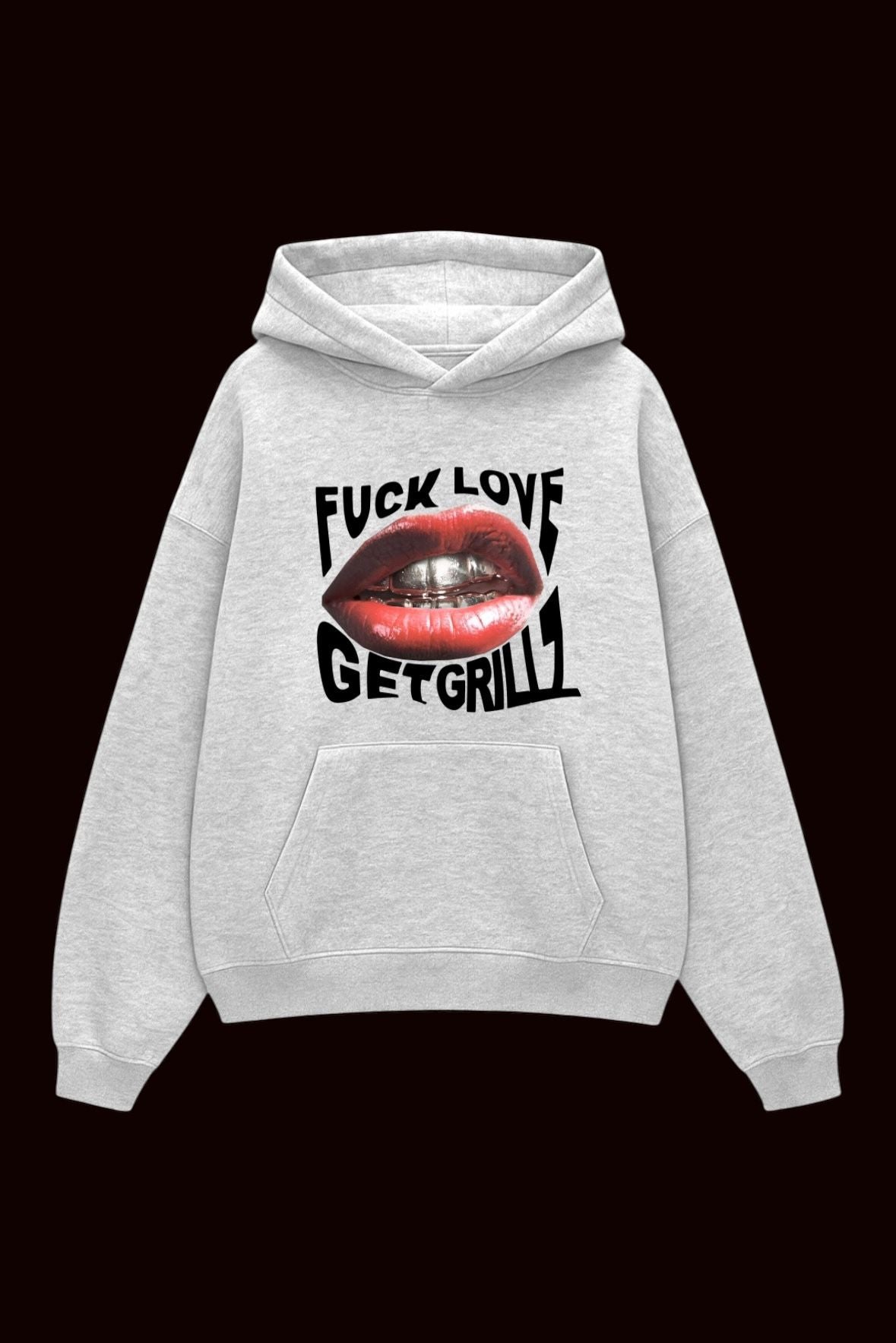 Grey Fuck Love Getgrillz Sweatshirt