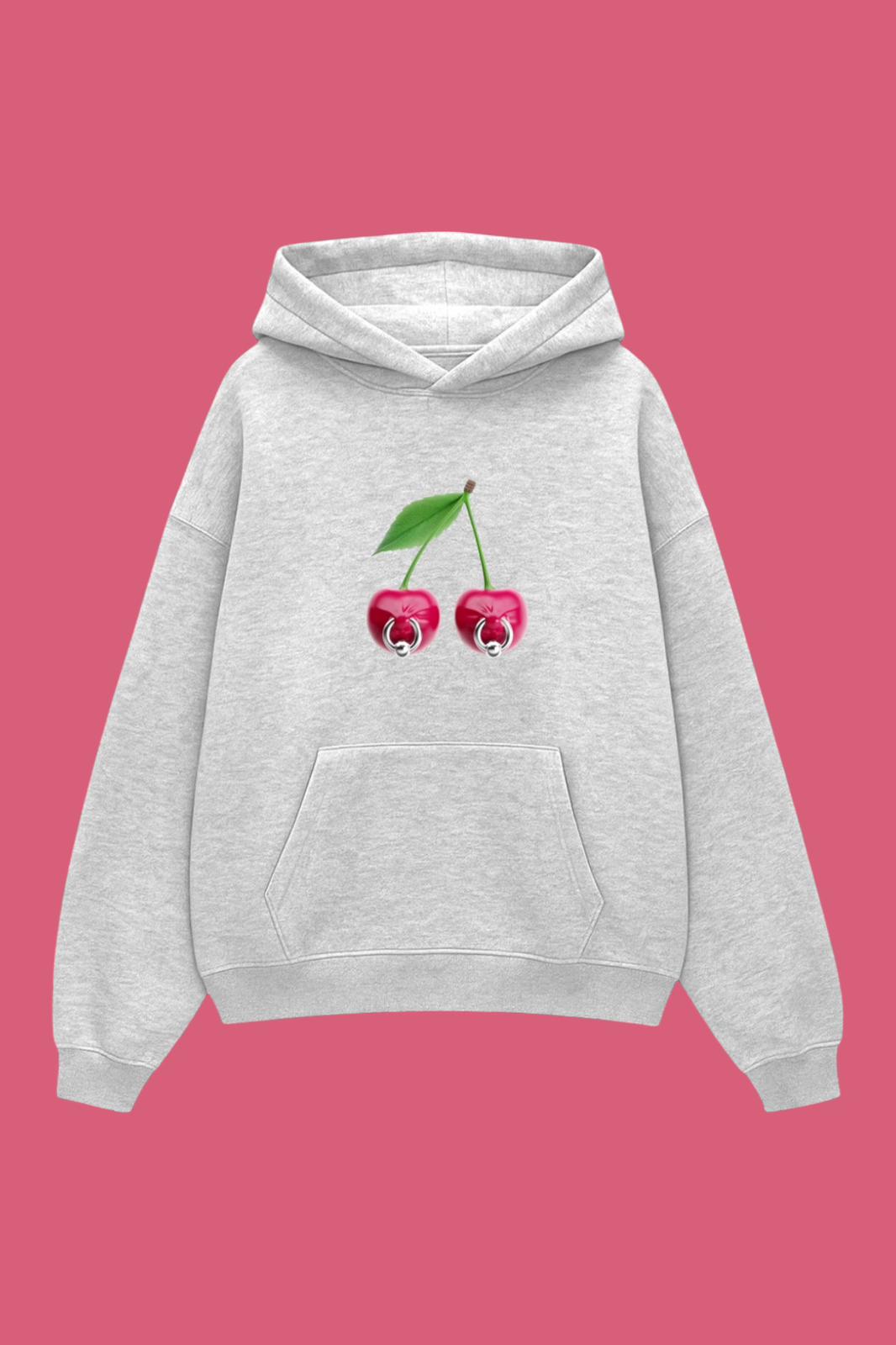 Grey Piercing Cherry Sweatshirt