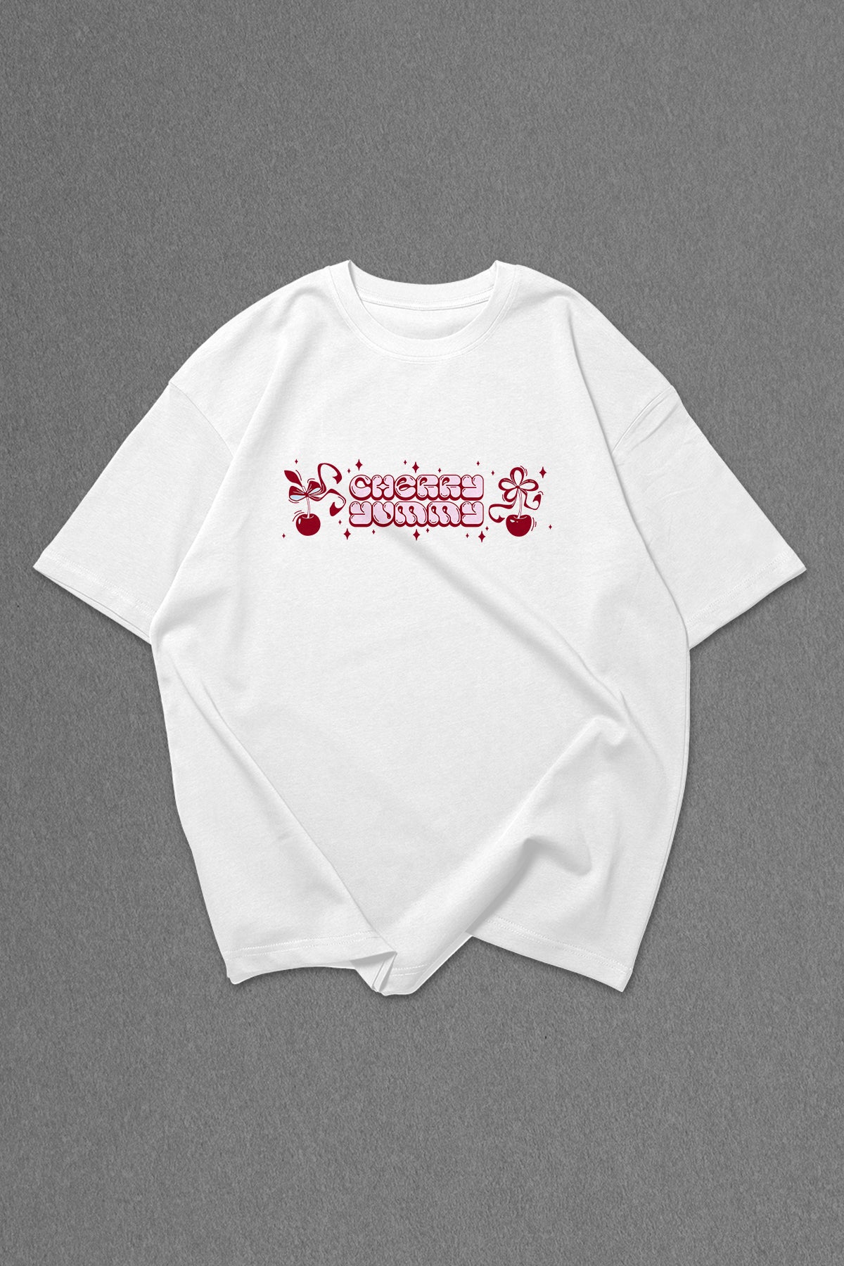 White Lips Cherry Oversize T-shirt