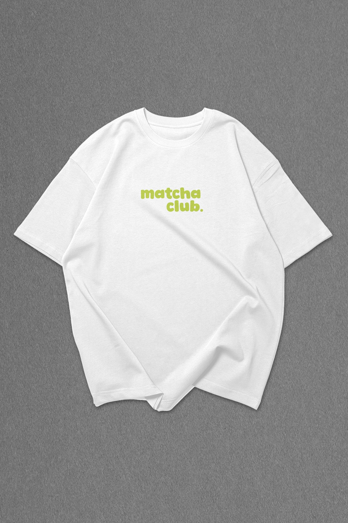 White Matcha Club Oversize T-shirt