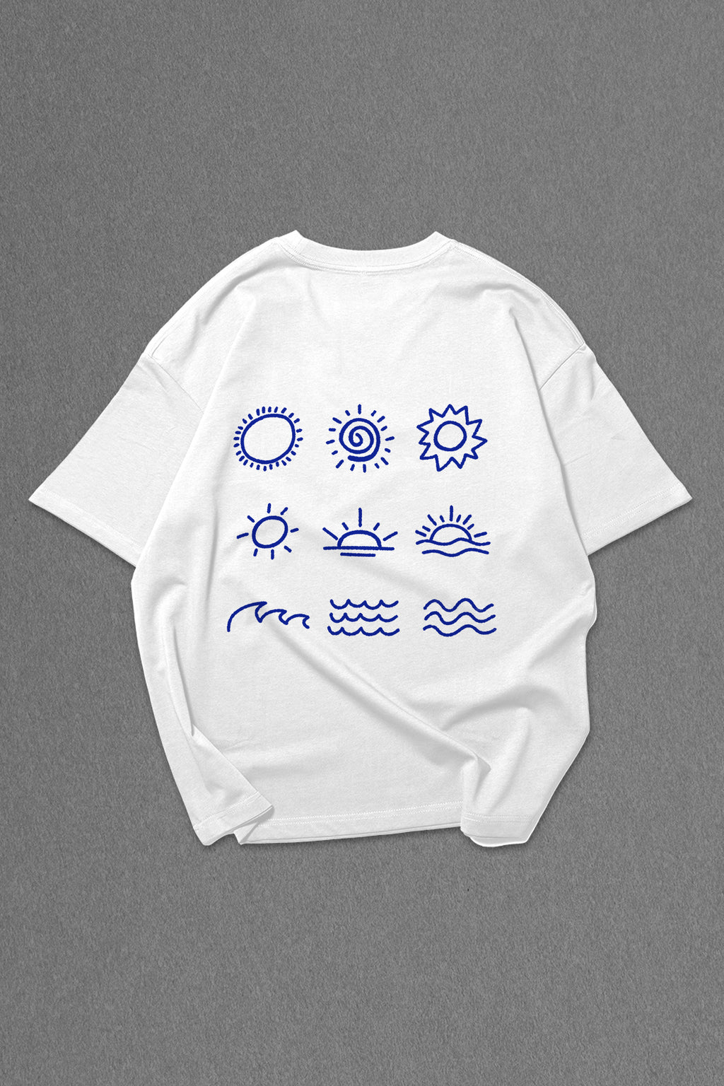 White Hello Summer Oversize T-shirt