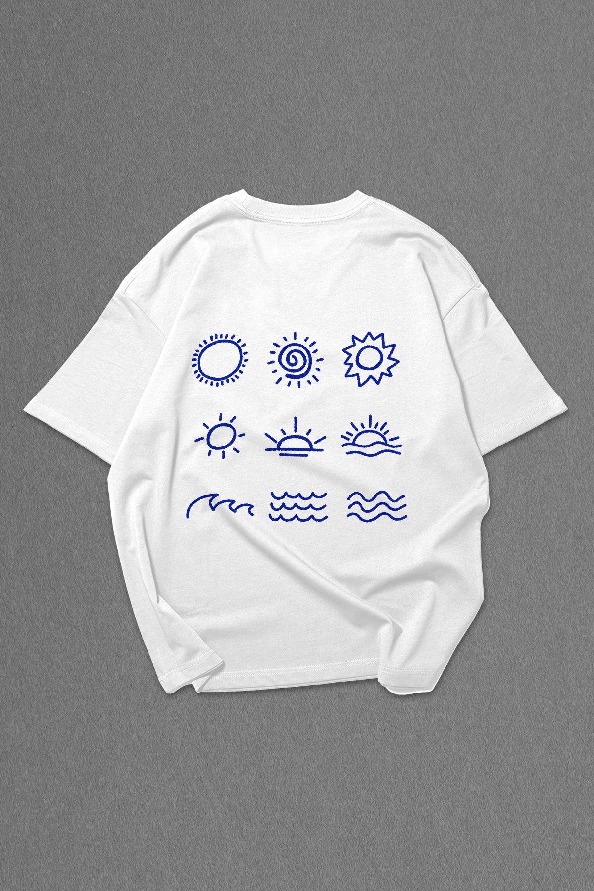 White Hello Summer Oversize T-shirt