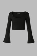 Black Korseli Crop