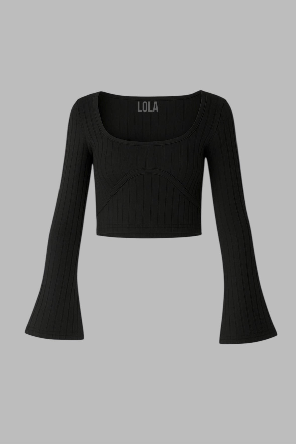 Black Korseli Crop
