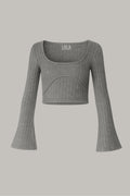 Grey Korseli Crop