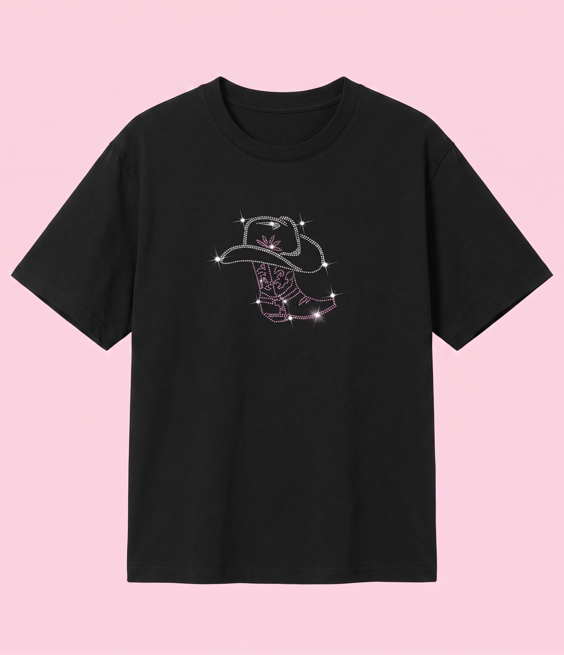 Black Taşlı Boat T-shirt