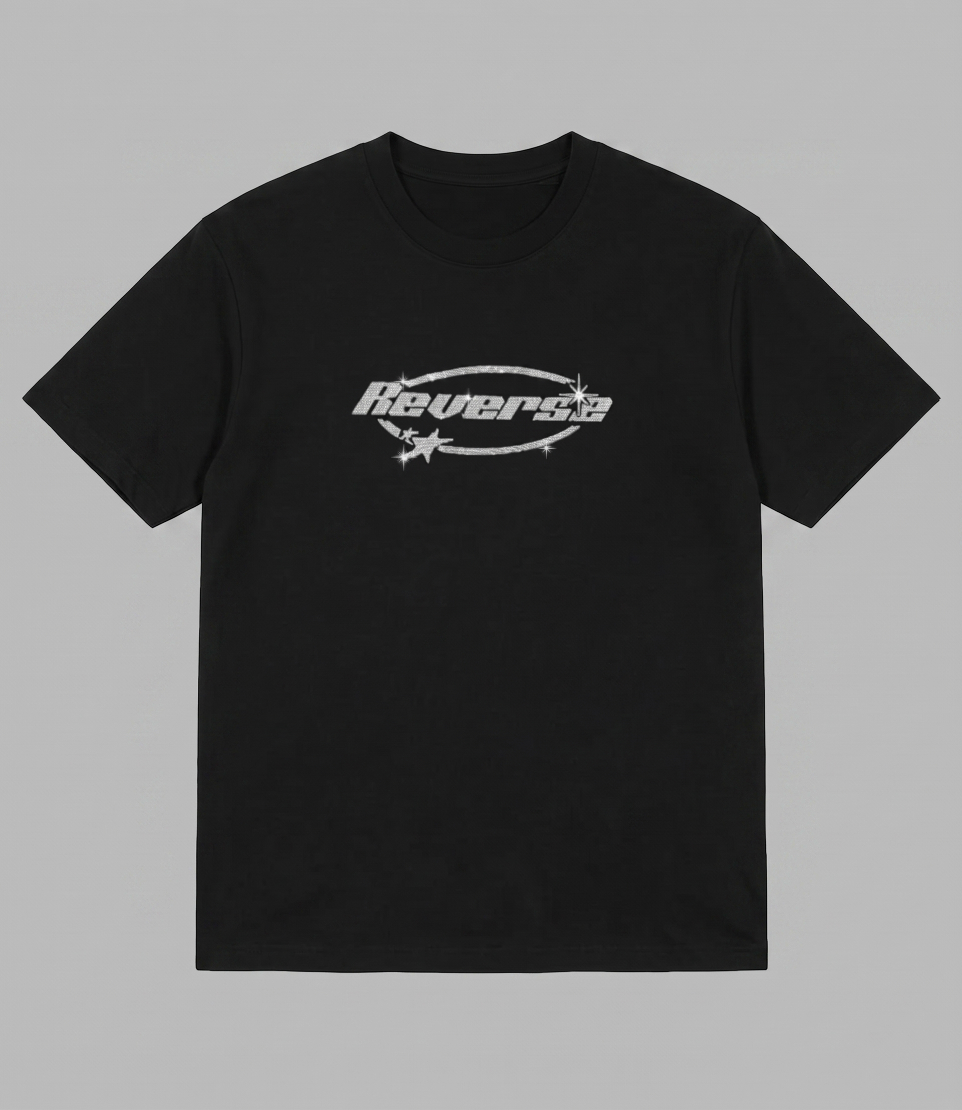 Black Taşlı Reverse T-shirt