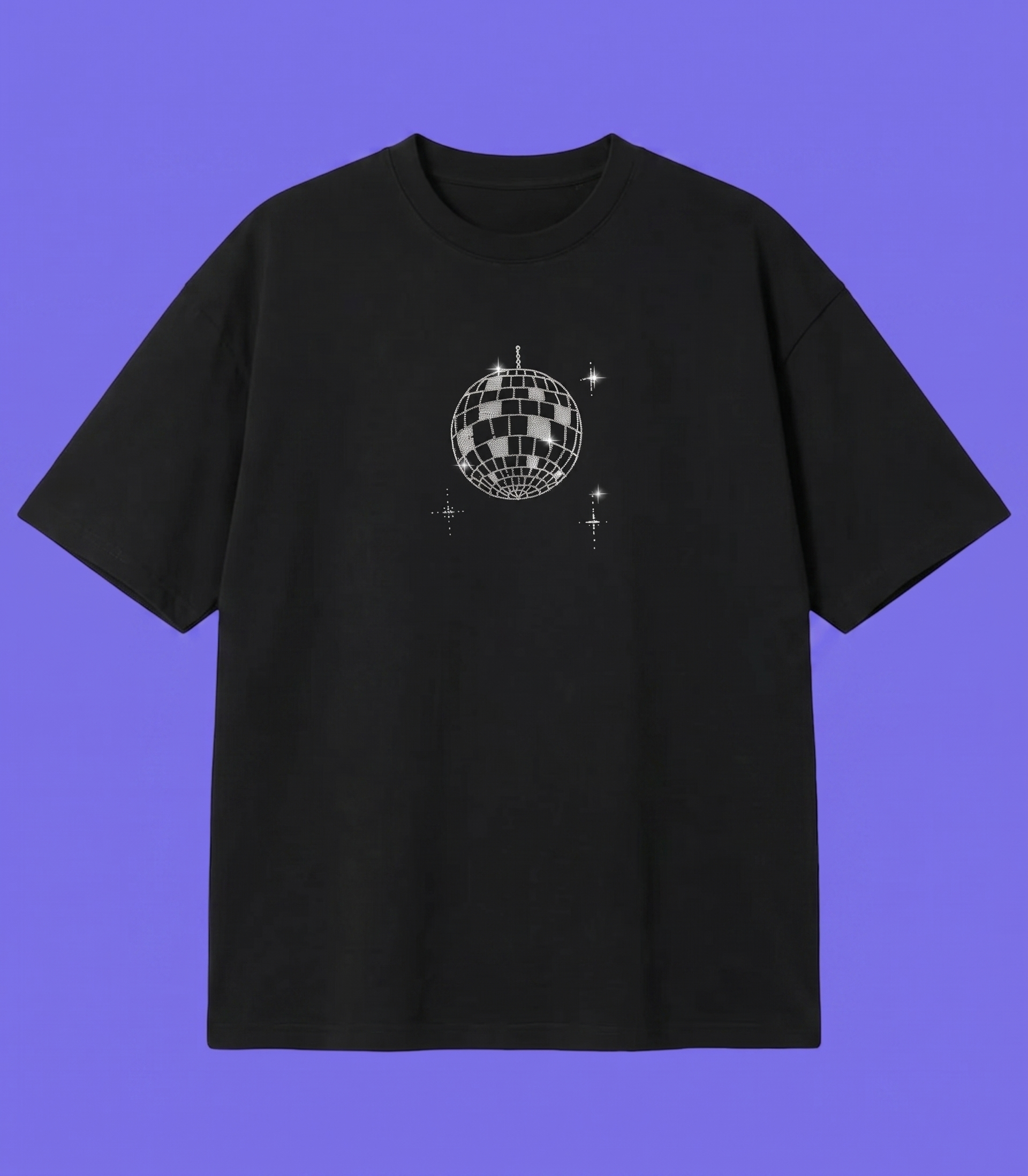 Black Taşlı Disco T-shirt