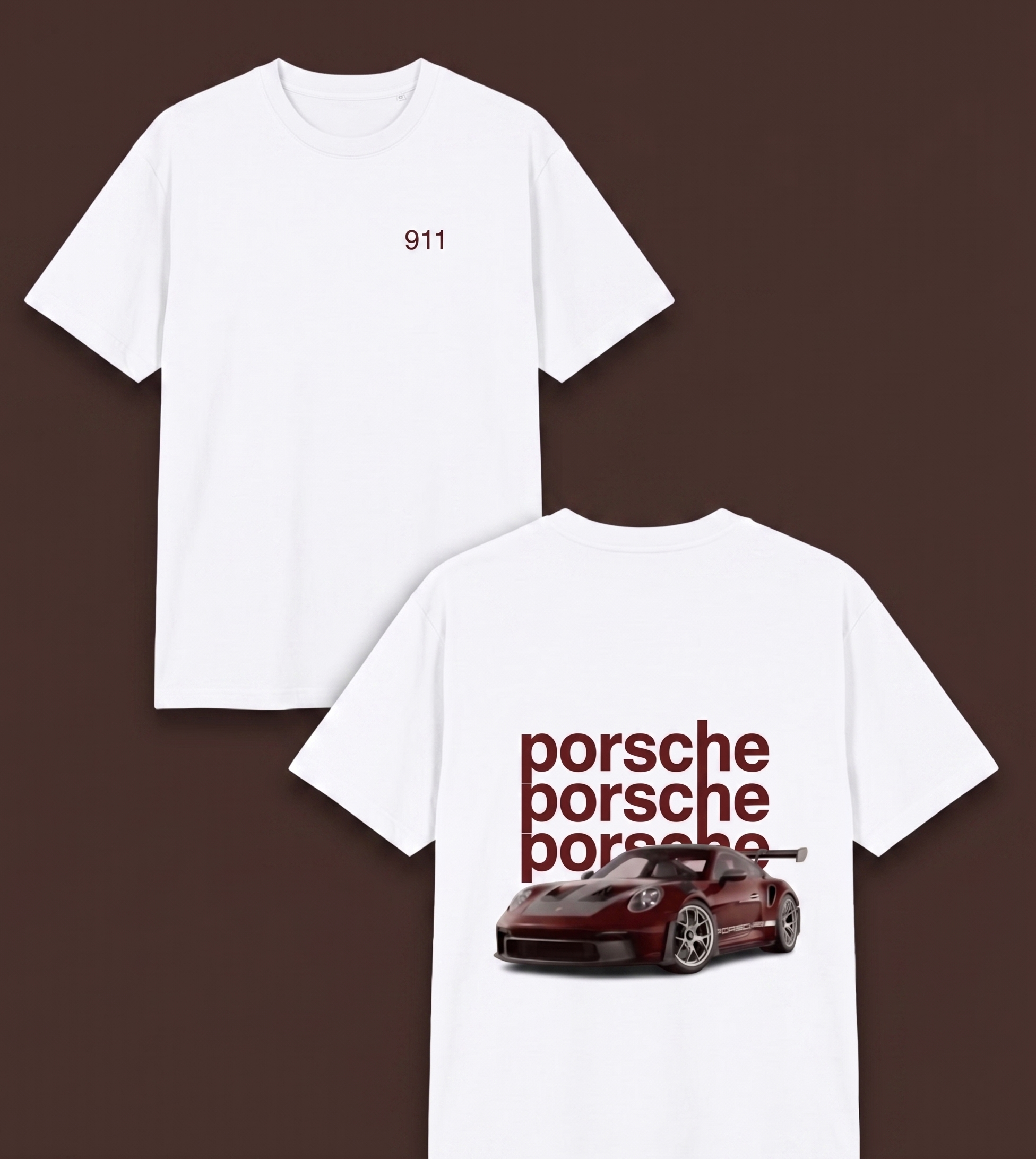 White Porsche T-shirt