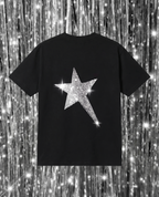 Black Sırt Star Taşlı T-shirt
