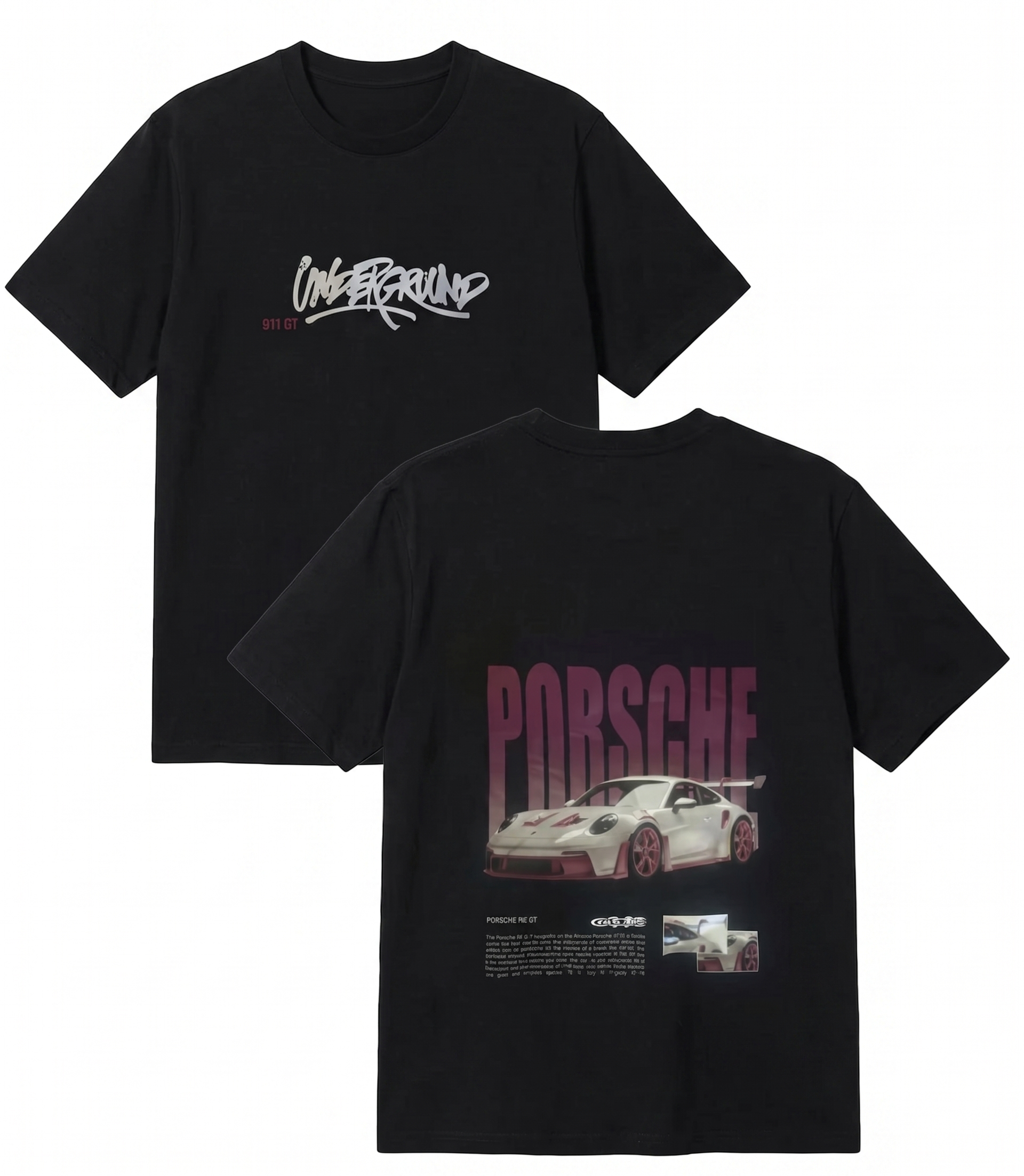 Black Undergrund Porsche T-shirt