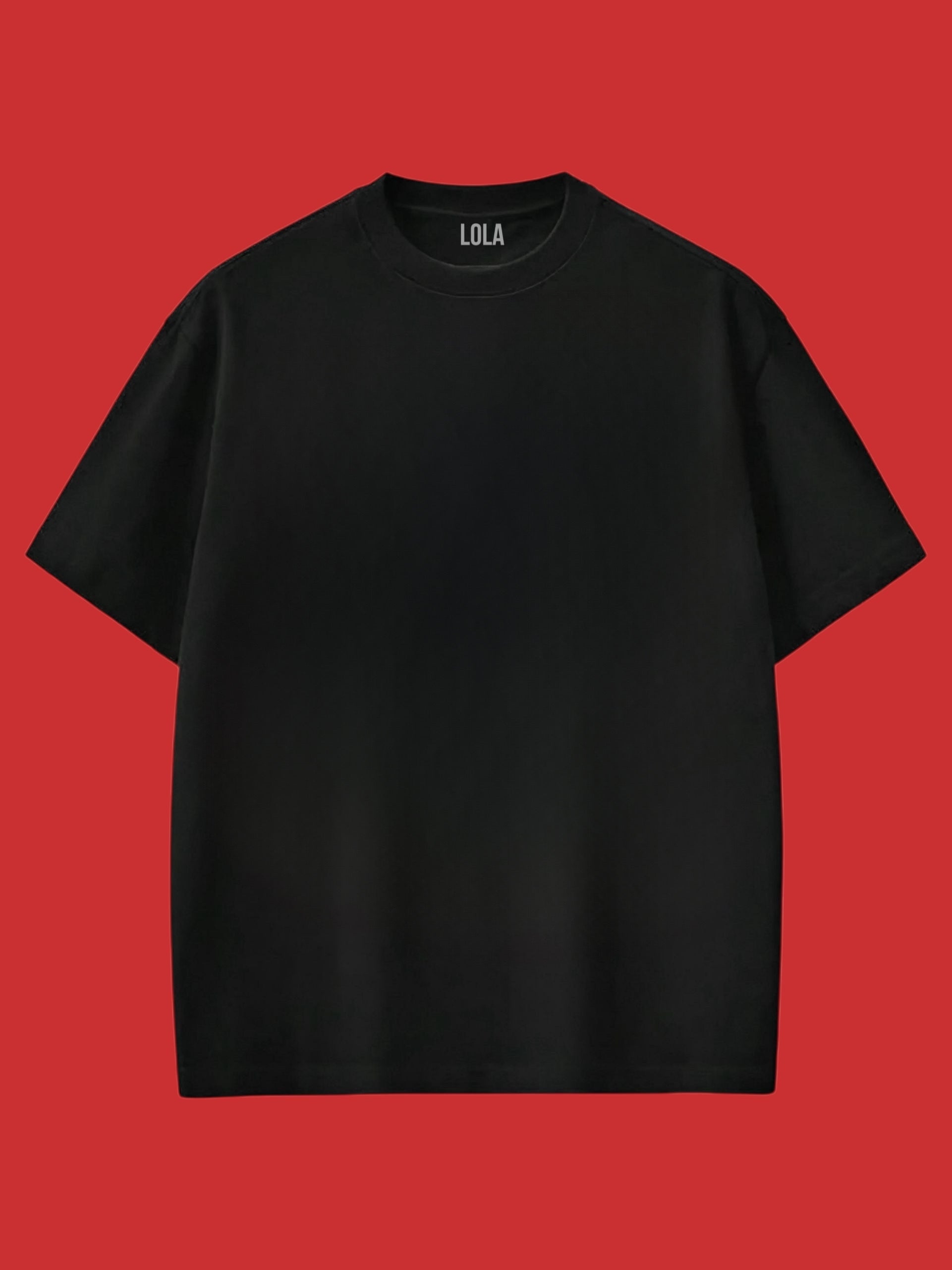 Black Basic Oversize Tshirt