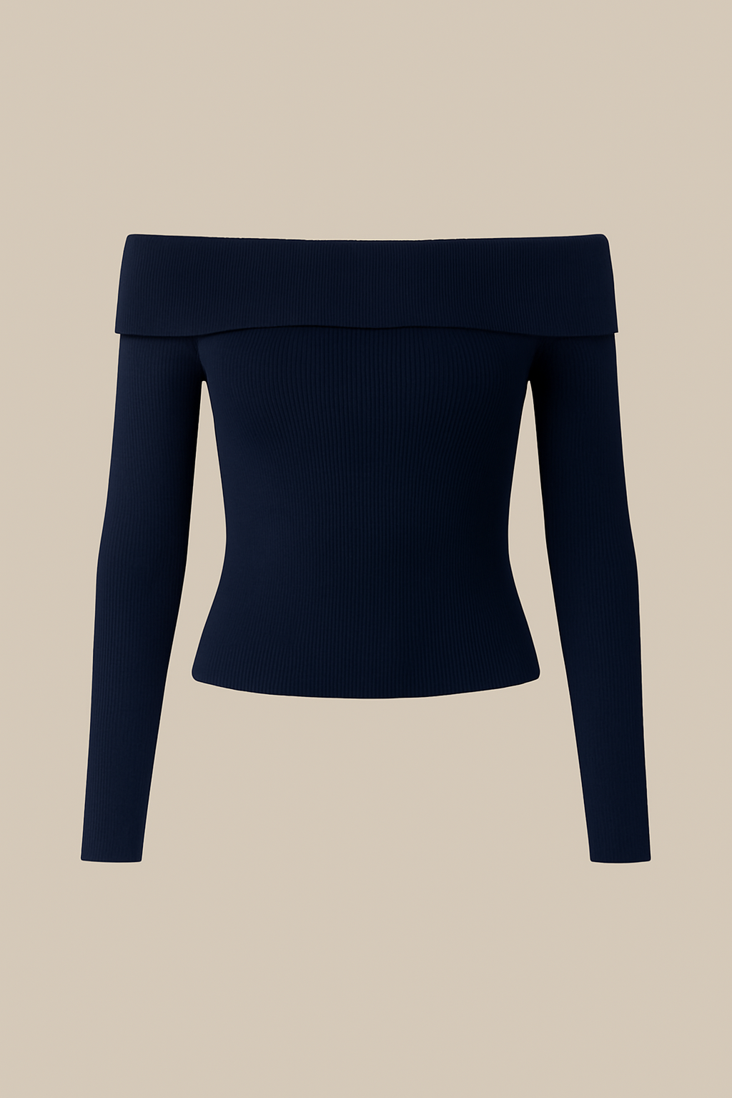 Navy Blue Madonna Yaka Bluz