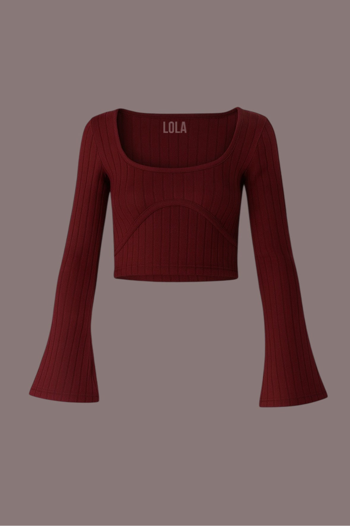 Bordo Korseli Crop
