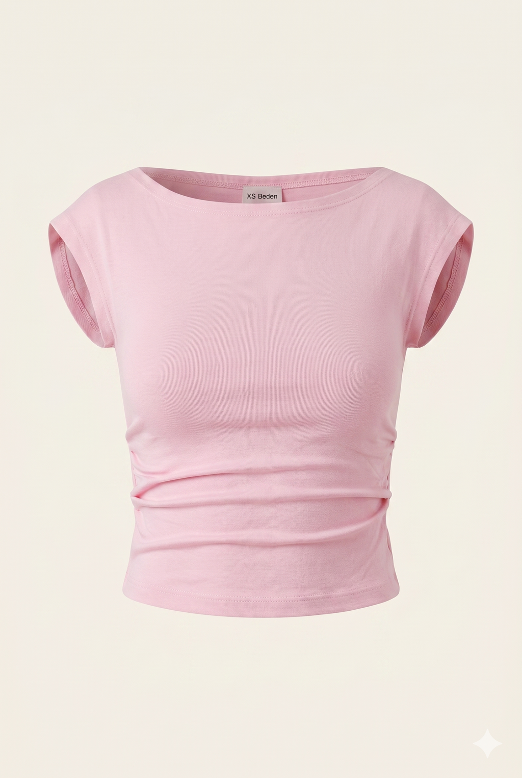 Pink Yanları Büzgülü Kısa Kol Bluz