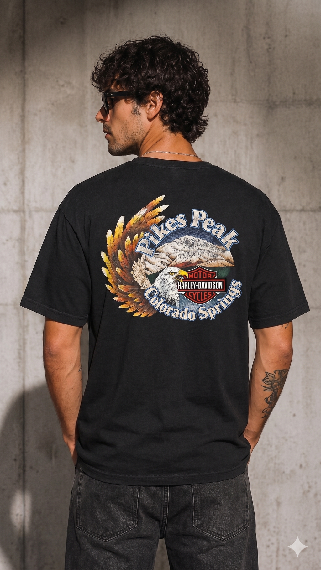 Black Davidson Oversize T-shirt