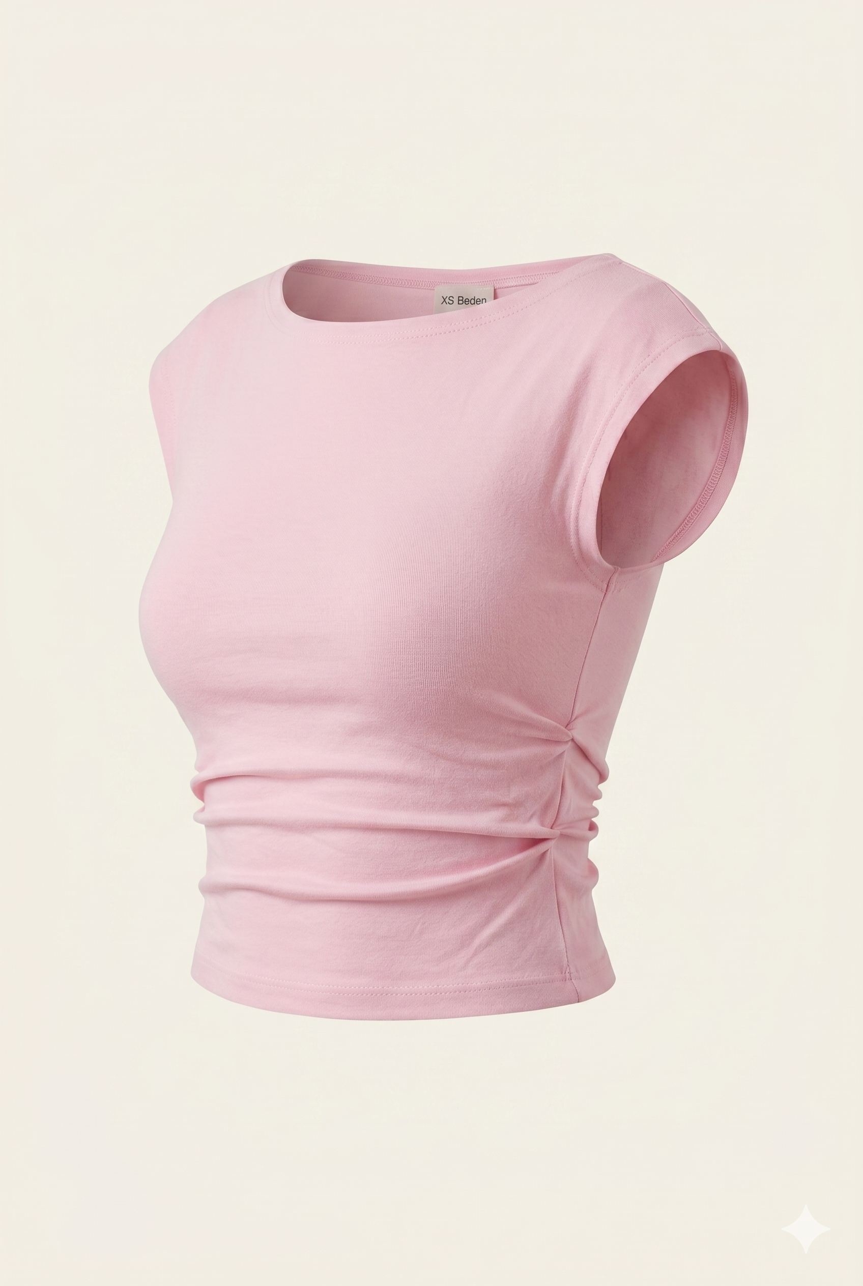 Pink Yanları Büzgülü Kısa Kol Bluz