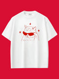 Red Cat Oversize T-shirt