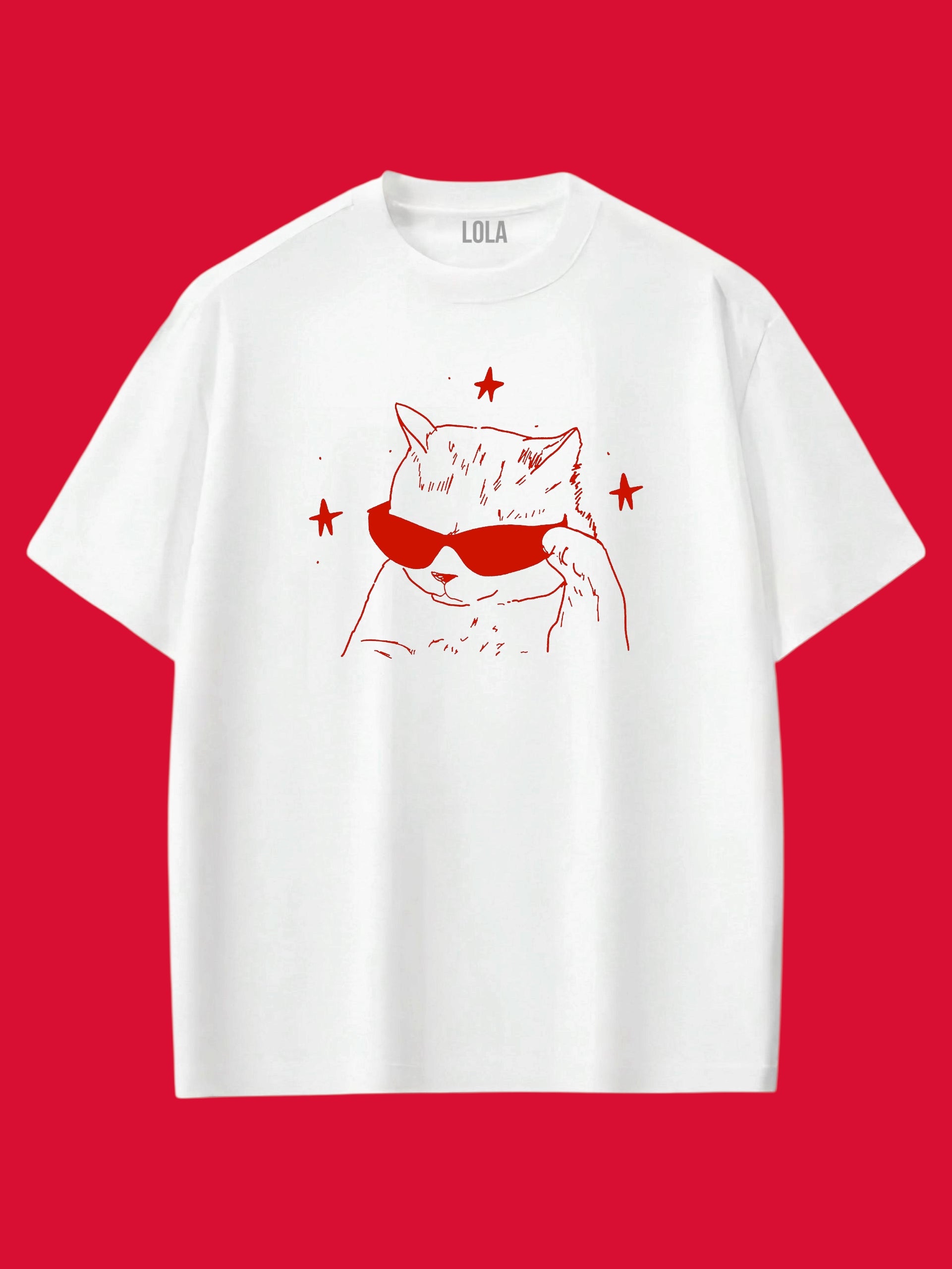 Red Cat Oversize T-shirt