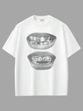 Grey Lİps Oversize T-shirt