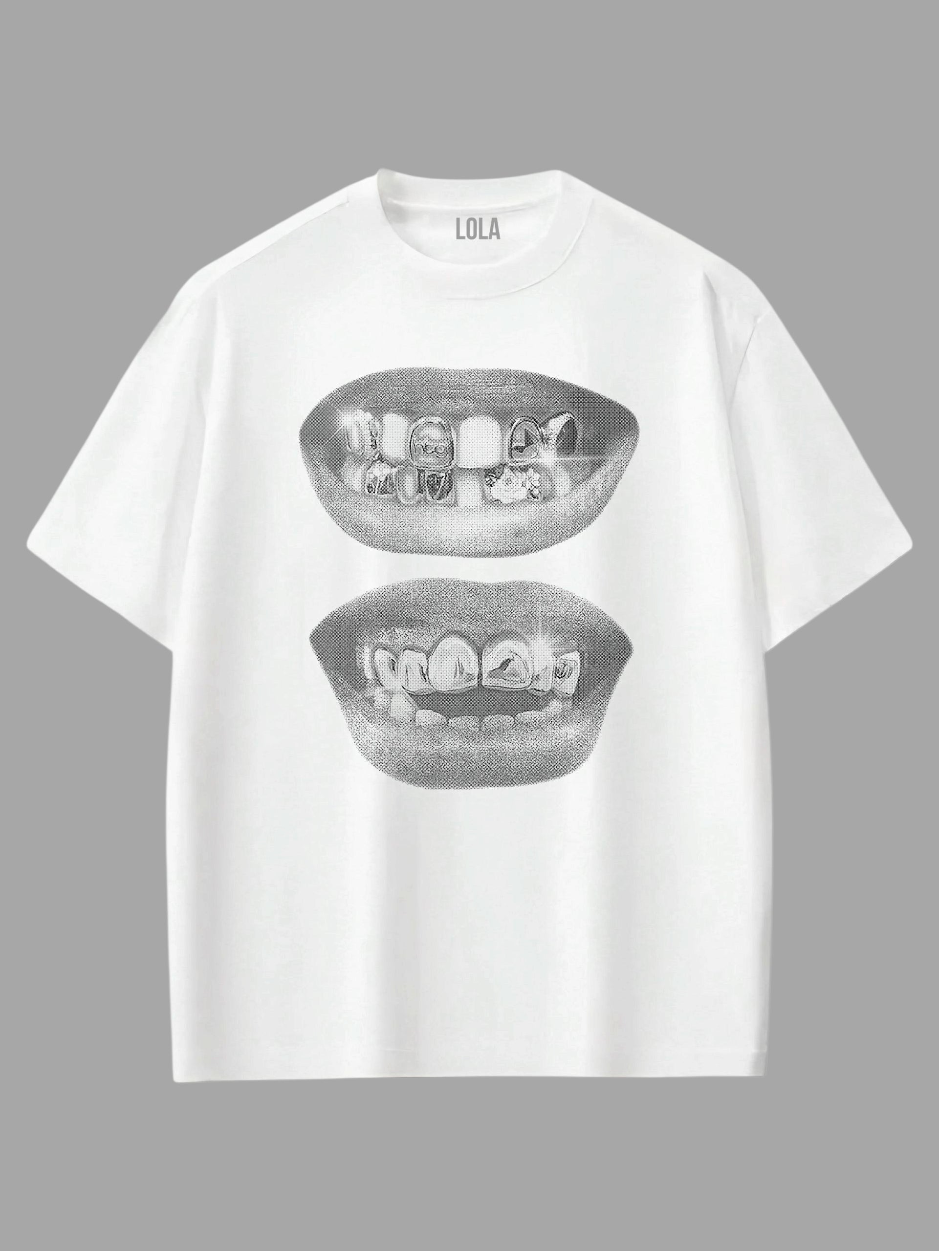 Grey Lİps Oversize T-shirt