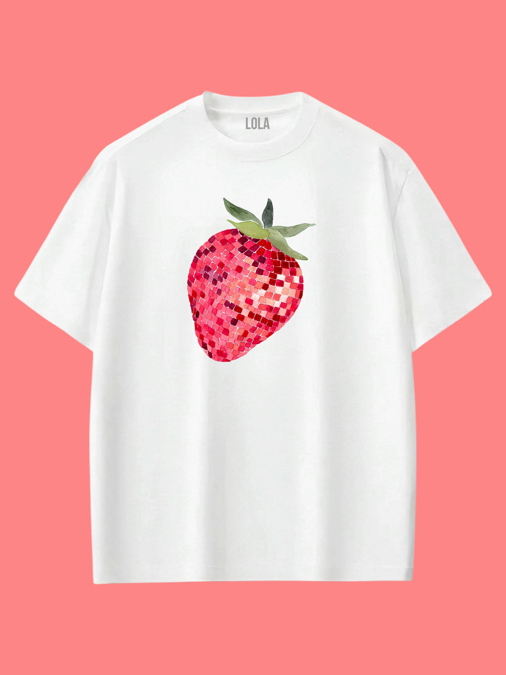 Mosaic Strawberry Oversize T-shirt