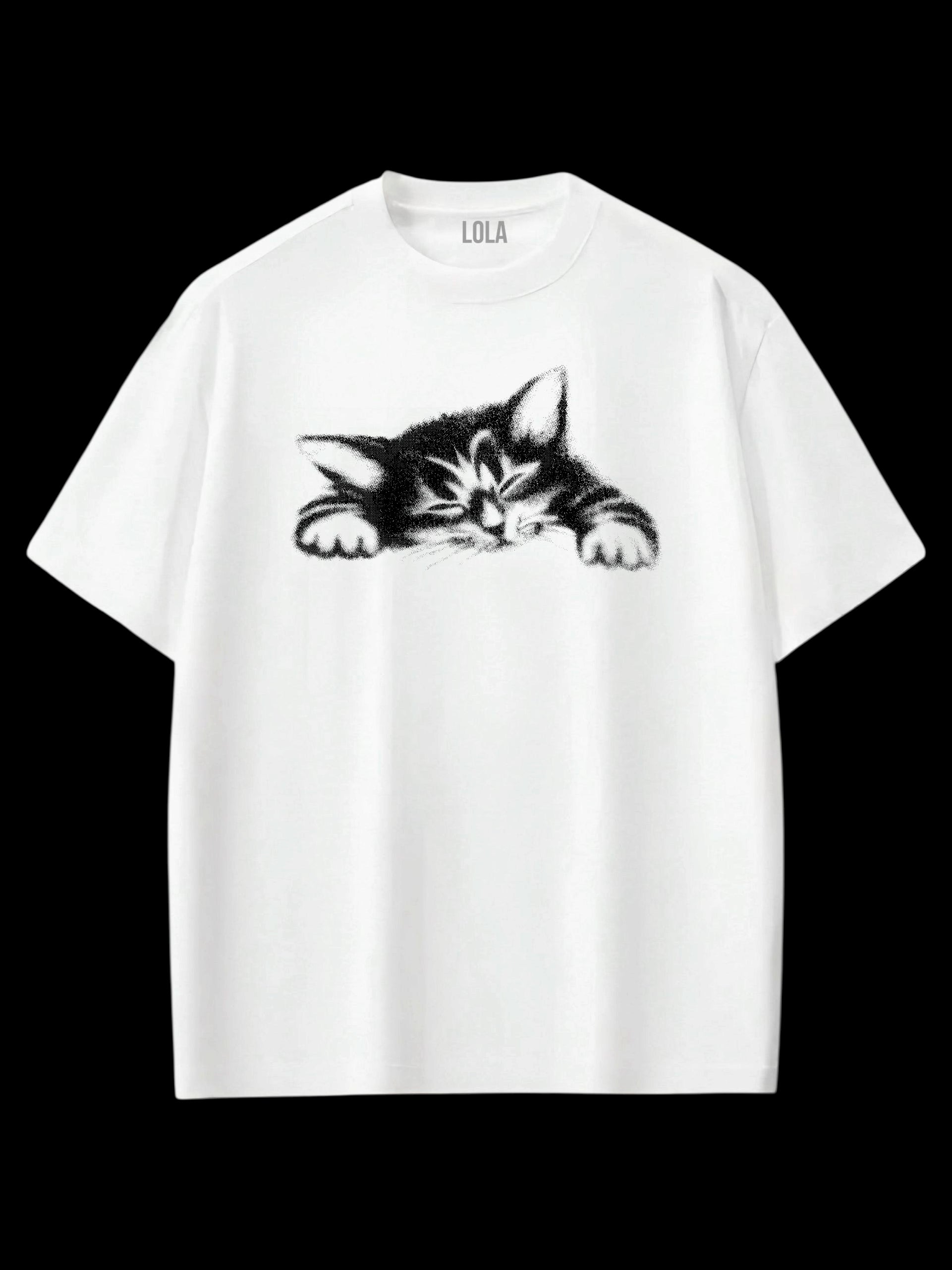 Uyuyan Kedi Oversize T-shirt