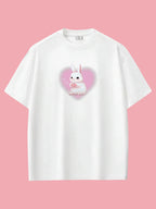 Pembe Tavşan Oversize T-shirt