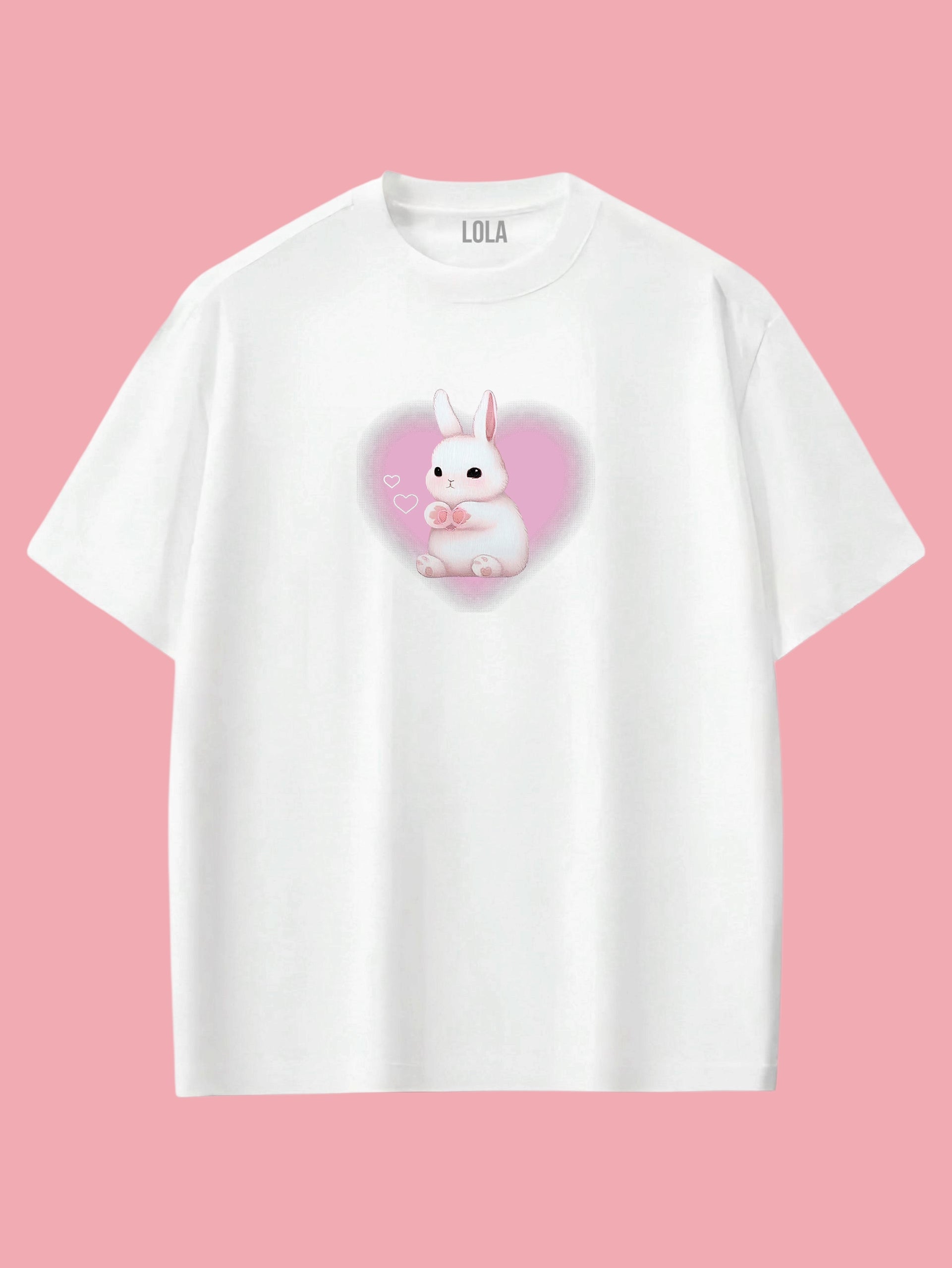 Pembe Tavşan Oversize T-shirt