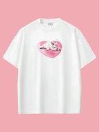 Kalpli Tavşan Oversize T-shirt