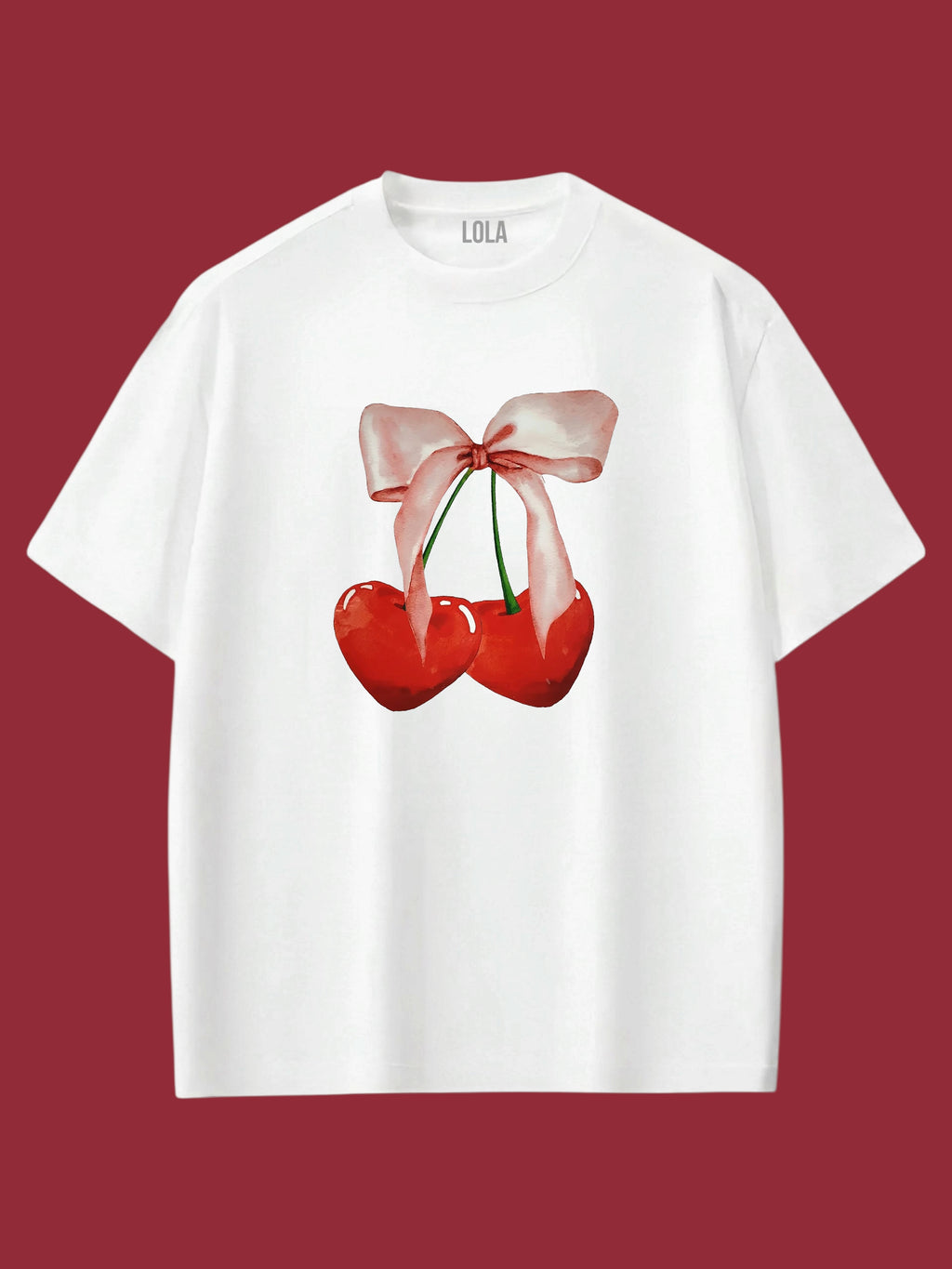 Cherry Ribbon Oversize T-shirt