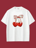 Cherry Ribbon Oversize T-shirt