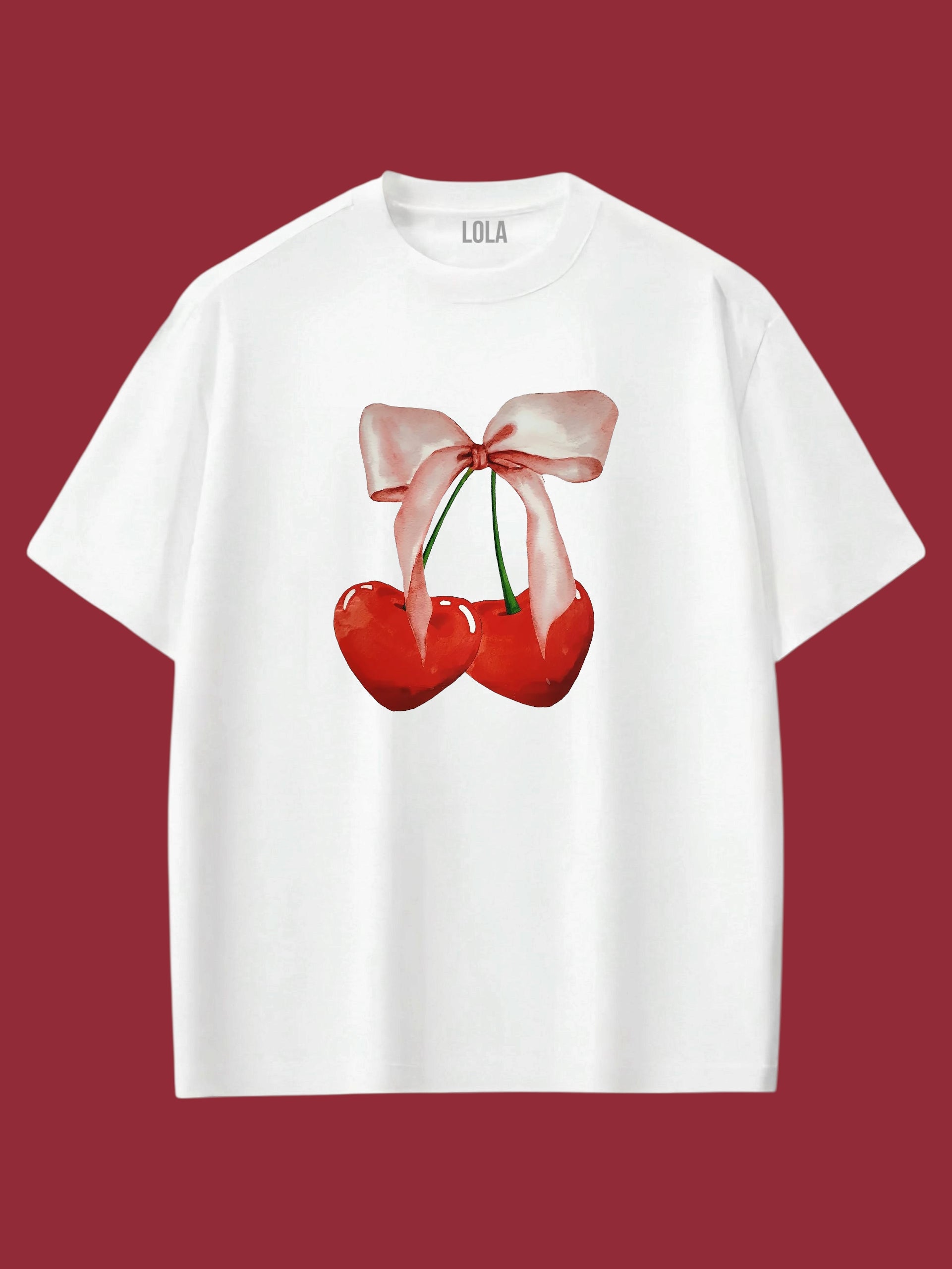 Cherry Ribbon Oversize T-shirt