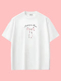 Pembe Kurdele Oversize T-shirt