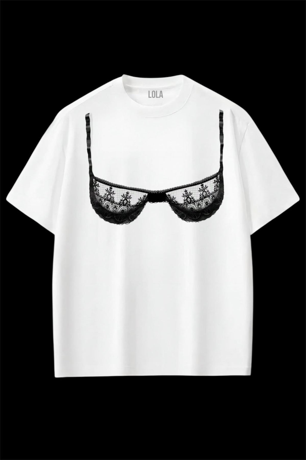 Lace Bra Oversize T-shirt