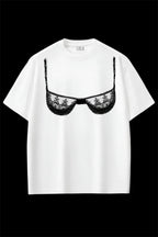 Lace Bra Oversize T-shirt