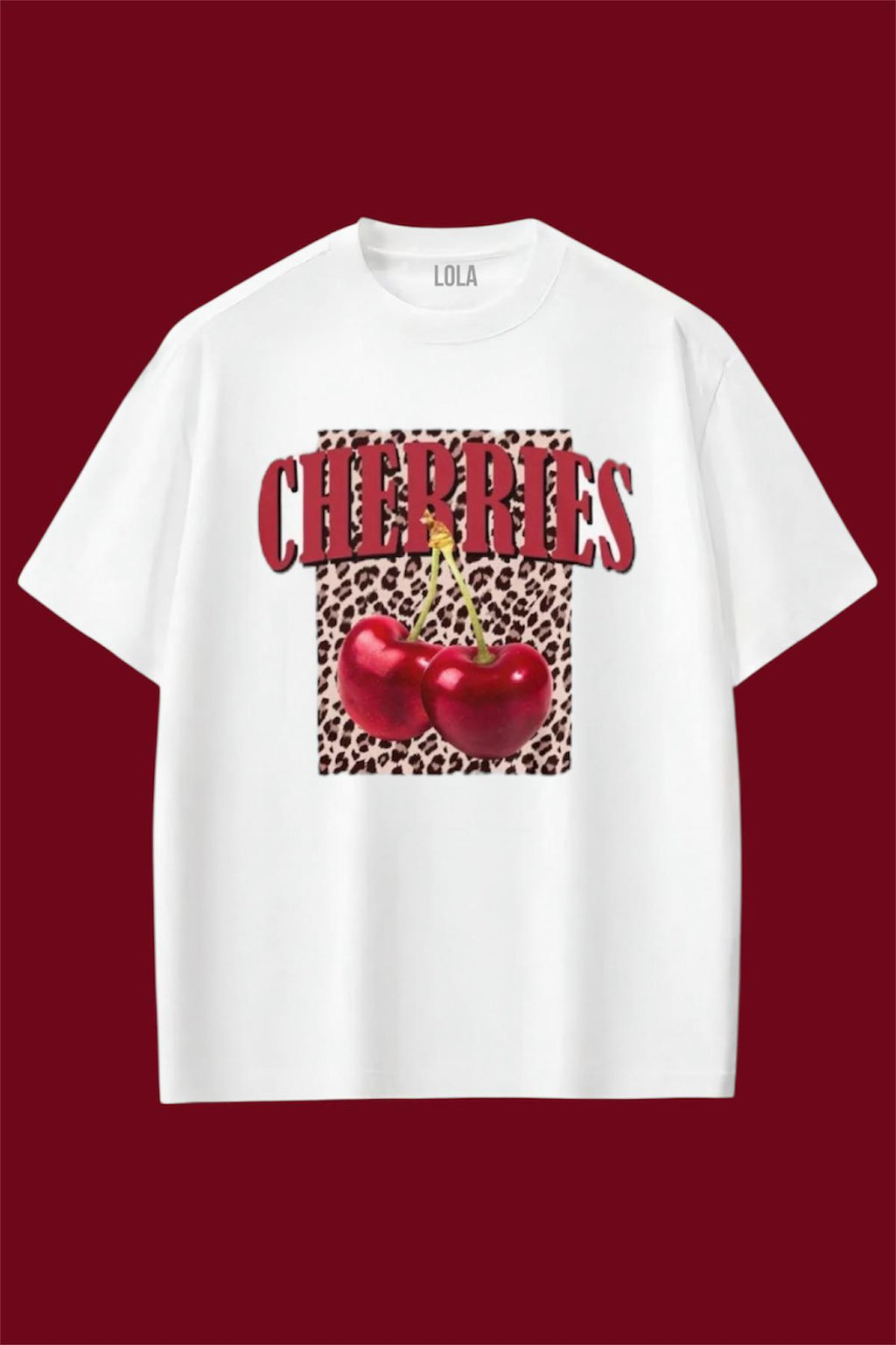 Leopard Cherry Oversize T-shirt