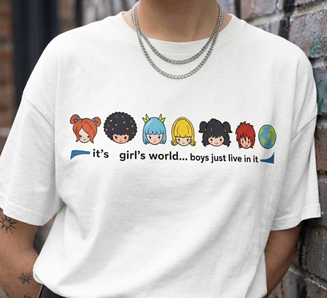 White Girls World Oversize T-shirt