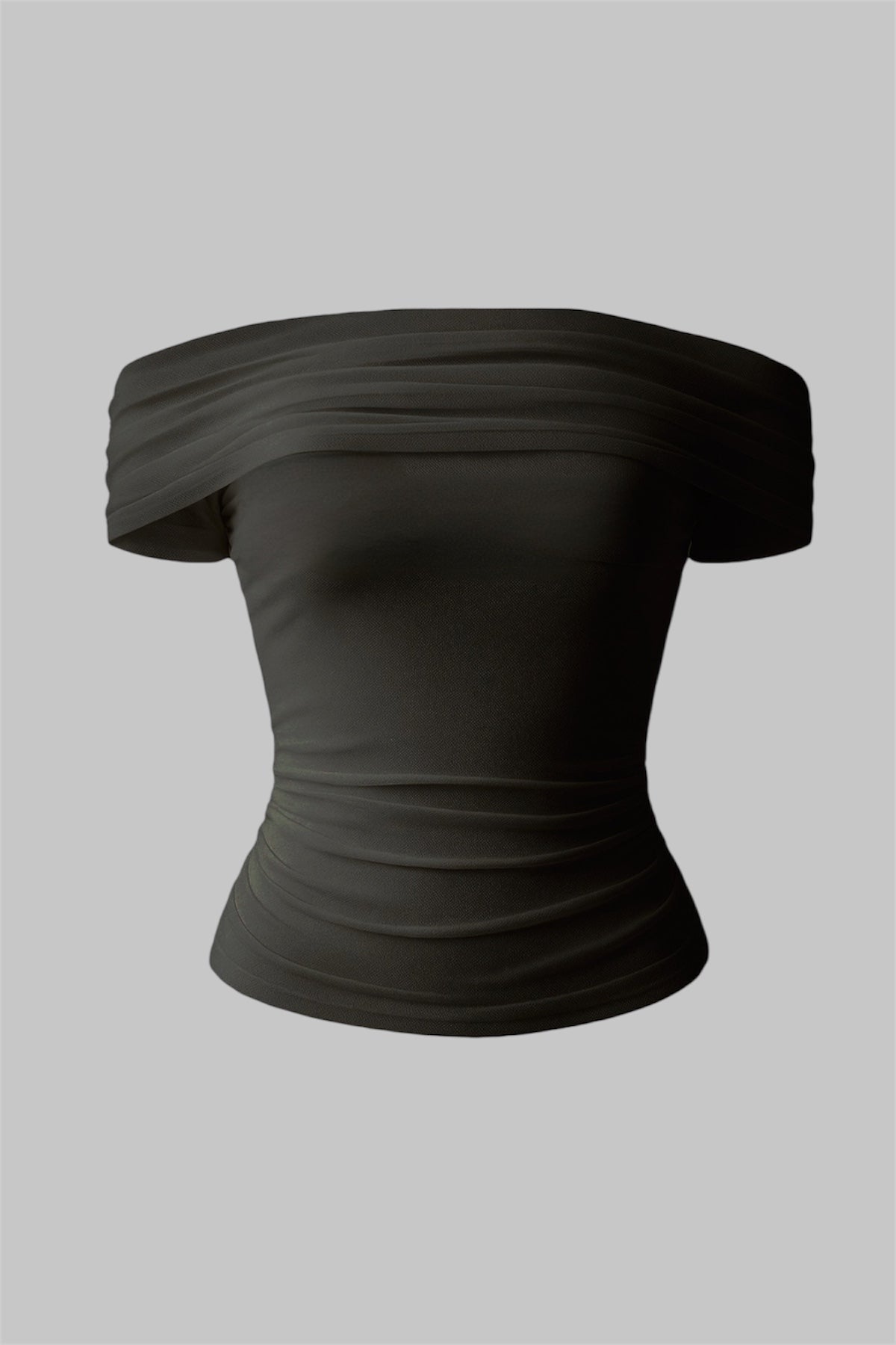 Black Tulle Madonna Yaka Bluz