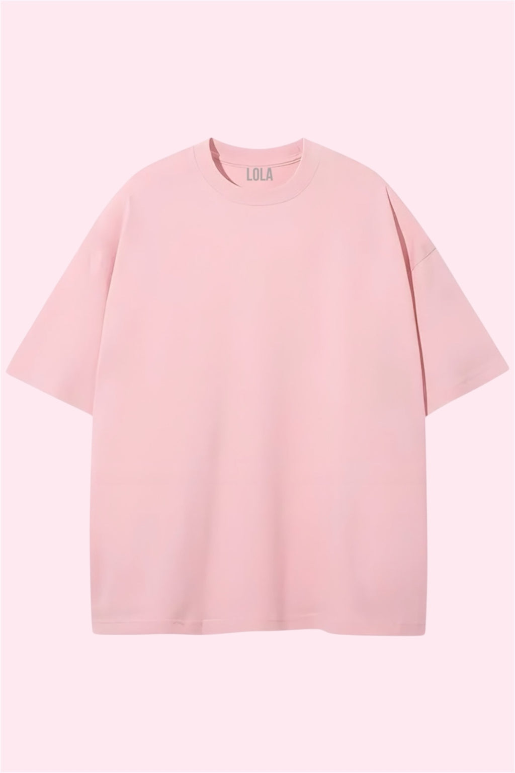 Pink Basic Oversize Tshirt