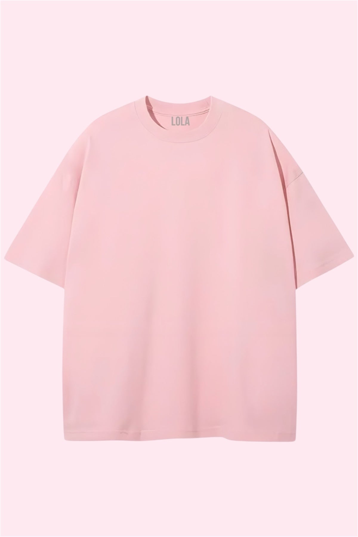 Pink Basic Oversize Tshirt