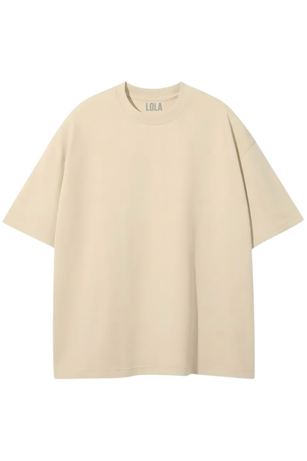 Bej Basic Oversize Tshirt