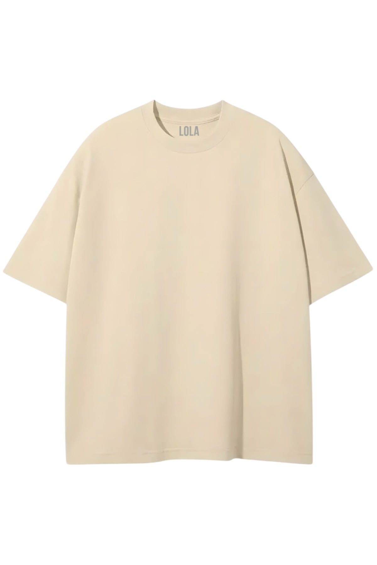 Bej Basic Oversize Tshirt