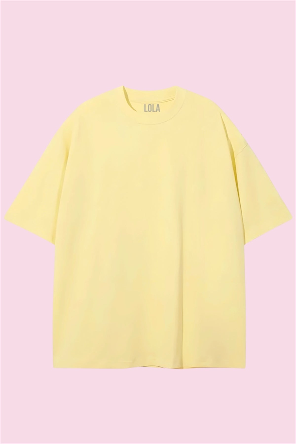 Yellow Basic Oversize Tshirt