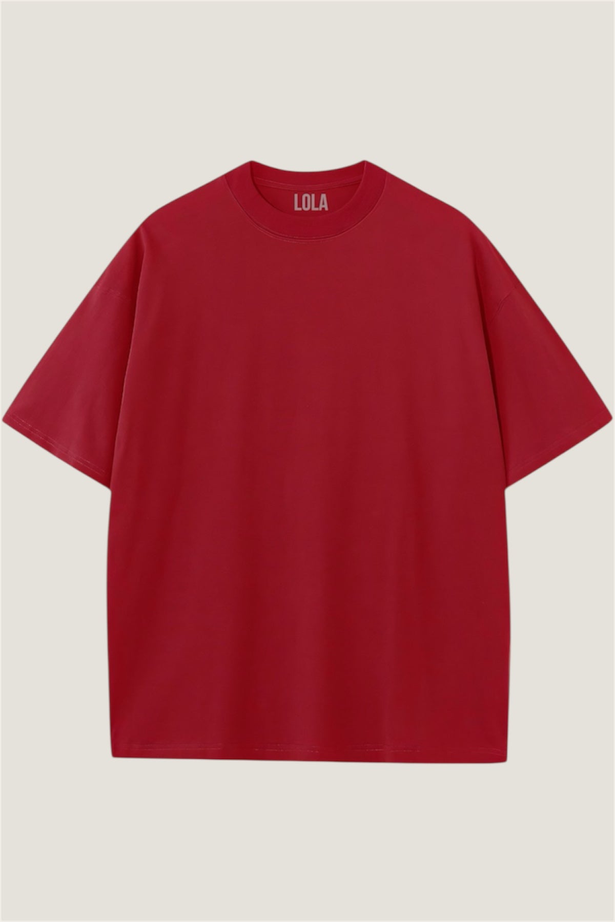 Red Basic Oversize Tshirt